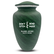 Custom Human Urns - Soft Whisper Collection - Funny TV Design - Distressed Finish - 200 Cubic Inch