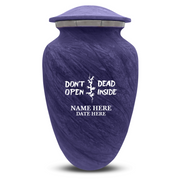 Custom Human Urns - Soft Whisper Collection - Funny TV Design - Distressed Finish - 200 Cubic Inch