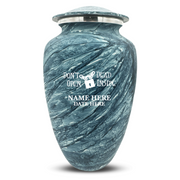 Custom Human Urns - Soft Whisper Collection - Funny TV Design - Distressed Finish - 200 Cubic Inch