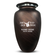 Custom Human Urns - Soft Whisper Collection - Funny TV Design - Distressed Finish - 200 Cubic Inch