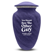 Custom Human Urns - Soft Whisper Collection - Dark Humor Design - Distressed Finish - 200 Cubic Inch