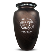 Custom Human Urns - Soft Whisper Collection - Dark Humor Design - Distressed Finish - 200 Cubic Inch