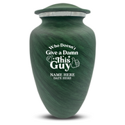 Custom Human Urns - Soft Whisper Collection - Dark Humor Design - Distressed Finish - 200 Cubic Inch