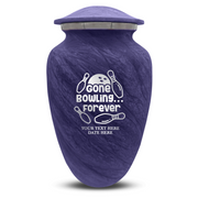 Custom Human Urns - Soft Whisper Collection - Funny Bowling Design - Distressed Finish - 200 Cubic Inch