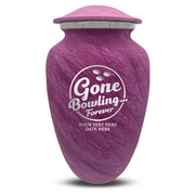 Custom Human Urns - Soft Whisper Collection - Funny Bowling Design - Distressed Finish - 200 Cubic Inch