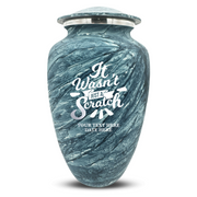 Custom Human Urns - Soft Whisper Collection - Dark Humor Design - Distressed Finish - 200 Cubic Inch