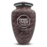 Custom Human Urns - Soft Whisper Collection - Funny Gaming Design - Distressed Finish - 200 Cubic Inch