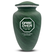 Custom Human Urns - Soft Whisper Collection - Funny Gaming Design - Distressed Finish - 200 Cubic Inch