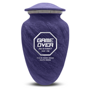 Custom Human Urns - Soft Whisper Collection - Funny Gaming Design - Distressed Finish - 200 Cubic Inch