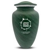 Custom Human Urns - Soft Whisper Collection - Just Funny Design - Distressed Finish - 200 Cubic Inch
