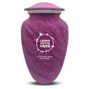 Custom Human Urns - Soft Whisper Collection - Just Funny Design - Distressed Finish - 200 Cubic Inch
