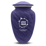 Custom Human Urns - Soft Whisper Collection - Just Funny Design - Distressed Finish - 200 Cubic Inch