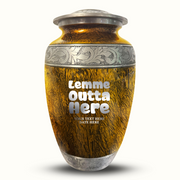 Custom Aluminum Human Urn - Elevate Collection - Just Funny Design - Distressed Finish - 200 Cubic Inch