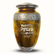 Custom Aluminum Human Urn - Elevate Collection - Funny TV Design - Distressed Finish - 200 Cubic Inch