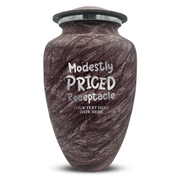 Custom Human Urns - Soft Whisper Collection - Funny TV Design - Distressed Finish - 200 Cubic Inch
