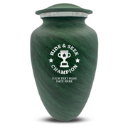Custom Human Urns - Soft Whisper Collection - Dark Humor Design - Distressed Finish - 200 Cubic Inch