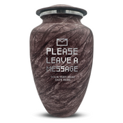 Custom Human Urns - Soft Whisper Collection - Funny Office Design - Distressed Finish - 200 Cubic Inch