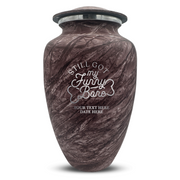 Custom Human Urns - Soft Whisper Collection - Simple Humor Design - Distressed Finish - 200 Cubic Inch