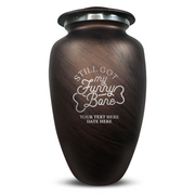 Custom Human Urns - Soft Whisper Collection - Simple Humor Design - Distressed Finish - 200 Cubic Inch