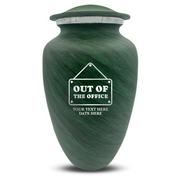 Custom Human Urns - Soft Whisper Collection - Funny Office Design - Distressed Finish - 200 Cubic Inch