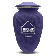 Custom Human Urns - Soft Whisper Collection - Funny Office Design - Distressed Finish - 200 Cubic Inch