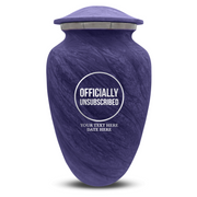 Custom Human Urns - Soft Whisper Collection - Funny Tech Design - Distressed Finish - 200 Cubic Inch