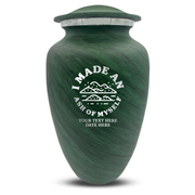 Custom Human Urns - Soft Whisper Collection - Dark Humor Design - Distressed Finish - 200 Cubic Inch