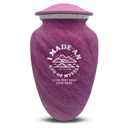 Custom Human Urns - Soft Whisper Collection - Dark Humor Design - Distressed Finish - 200 Cubic Inch