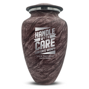 Custom Human Urns - Soft Whisper Collection - Simple Humor Design - Distressed Finish - 200 Cubic Inch