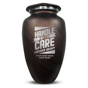 Custom Human Urns - Soft Whisper Collection - Simple Humor Design - Distressed Finish - 200 Cubic Inch