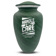 Custom Human Urns - Soft Whisper Collection - Simple Humor Design - Distressed Finish - 200 Cubic Inch
