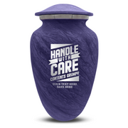 Custom Human Urns - Soft Whisper Collection - Simple Humor Design - Distressed Finish - 200 Cubic Inch