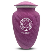 Custom Human Urns - Soft Whisper Collection - Funny Baseball Design - Distressed Finish - 200 Cubic Inch
