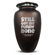 Custom Human Urns - Soft Whisper Collection - Simple Humor Design - Distressed Finish - 200 Cubic Inch
