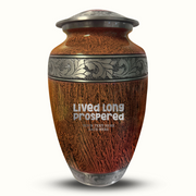 Custom Aluminum Human Urn - Elevate Collection - Funny TV Design - Distressed Finish - 200 Cubic Inch