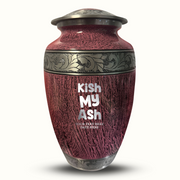 Custom Aluminum Human Urn - Elevate Collection - Dark Humor Design - Distressed Finish - 200 Cubic Inch