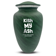 Custom Human Urns - Soft Whisper Collection - Dark Humor Design - Distressed Finish - 200 Cubic Inch