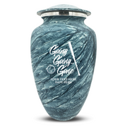 Custom Human Urns - Soft Whisper Collection - Funny Baseball Design - Distressed Finish - 200 Cubic Inch