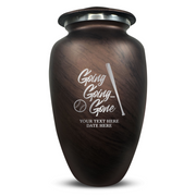 Custom Human Urns - Soft Whisper Collection - Funny Baseball Design - Distressed Finish - 200 Cubic Inch