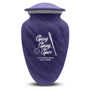 Custom Human Urns - Soft Whisper Collection - Funny Baseball Design - Distressed Finish - 200 Cubic Inch