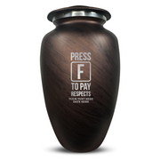 Custom Human Urns - Soft Whisper Collection - Funny Gaming Design - Distressed Finish - 200 Cubic Inch