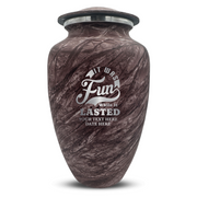 Custom Human Urns - Soft Whisper Collection - Dark Humor Design - Distressed Finish - 200 Cubic Inch