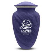 Custom Human Urns - Soft Whisper Collection - Dark Humor Design - Distressed Finish - 200 Cubic Inch