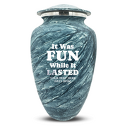 Custom Human Urns - Soft Whisper Collection - Dark Humor Design - Distressed Finish - 200 Cubic Inch