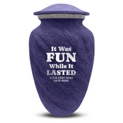 Custom Human Urns - Soft Whisper Collection - Dark Humor Design - Distressed Finish - 200 Cubic Inch