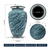 Custom Human Urns - Soft Whisper Collection - Funny Eyes Design - Distressed Finish - 200 Cubic Inch