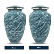 Custom Human Urns - Soft Whisper Collection - Funny Eyes Design - Distressed Finish - 200 Cubic Inch