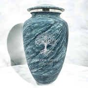 Custom Human Urns - Soft Whisper Collection - Funny Eyes Design - Distressed Finish - 200 Cubic Inch