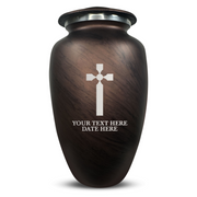 Custom Human Urns - Soft Whisper Collection - Memorial Cross Design - Distressed Finish - 200 Cubic Inch