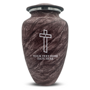 Custom Human Urns - Soft Whisper Collection - Memorial Cross Design - Distressed Finish - 200 Cubic Inch